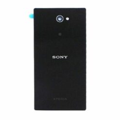 Sony Xperia M2 Baksida/Batterilucka med Självhäftande tejp Svart
