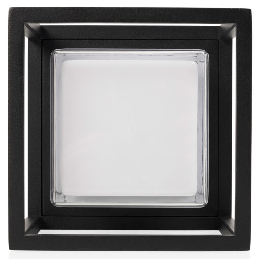 vagglampa led cubic aluminium svart 2
