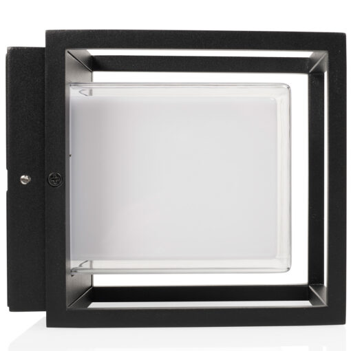 vagglampa led cubic aluminium svart 3