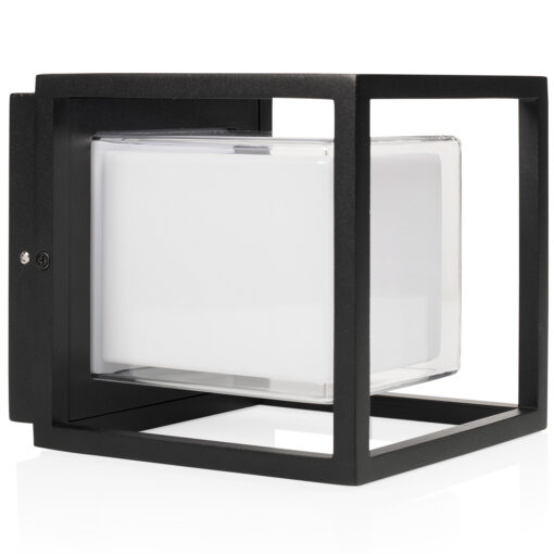 Smartwares Vägglampa LED Cubic Aluminium Svart