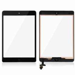 iPad Mini/Mini 2 Glas med Touchskärm med Hemknapp Flexkabel Premium Svart