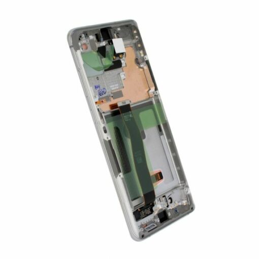 Samsung Galaxy S20 Ultra Skärm med LCD Display Original + Framkamera Original Vit