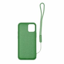iPhone 12/12 Pro Silikonskal med Ringhållare och Handrem Grön