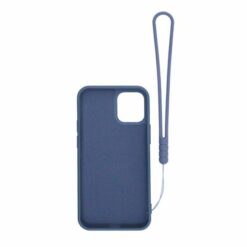 iPhone 12 Pro Max Silikonskal med Ringhållare och Handrem Grå