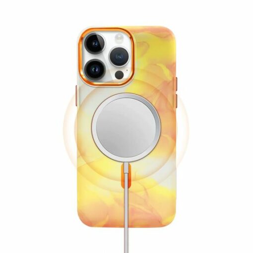 iPhone 13 Pro Max MagSafe Mobilskal Orange Abstrakt