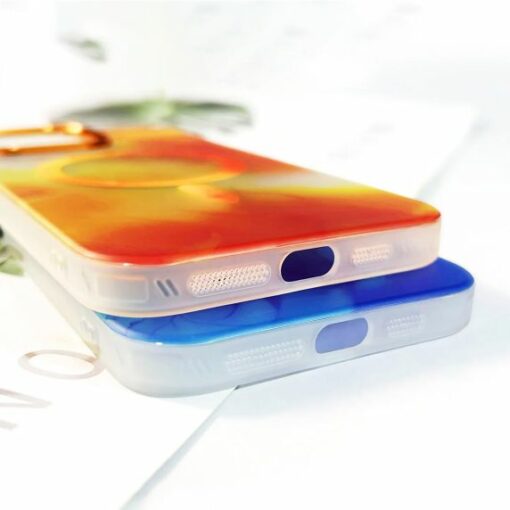 iPhone 14 Pro Max MagSafe Mobilskal Orange Abstrakt