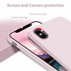 iPhone X/XS Skal Silikon Sand Rosa Rvelon