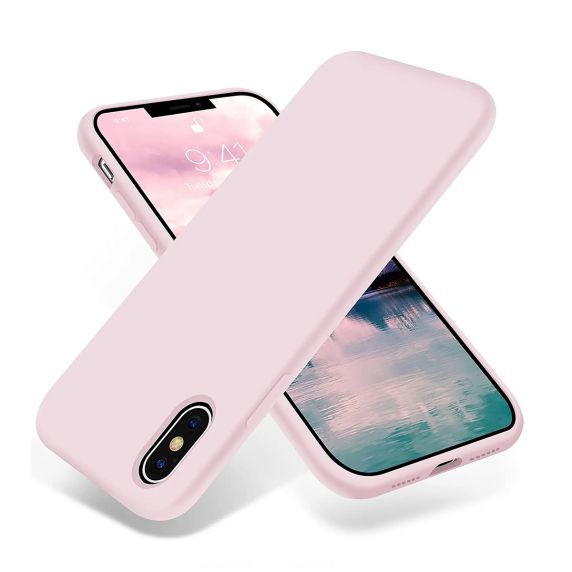 iPhone X/XS Skal i Silikon - Sand Rosa