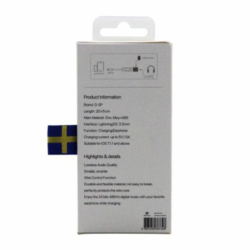 Lightning till 3,5mm Adapter med Ljudkontroll