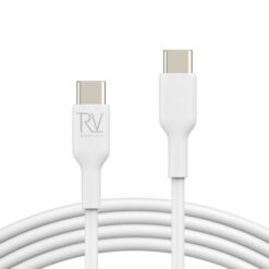 Rvelon USB C till USB C Kabel 1m Vit