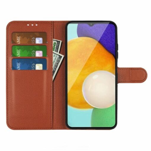 Samsung Galaxy A04s Plånboksfodral med Stativ Brun