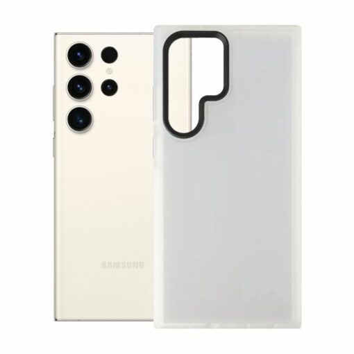 Samsung Galaxy S23 Ultra Stöttåligt TPU Mobilskal Vit