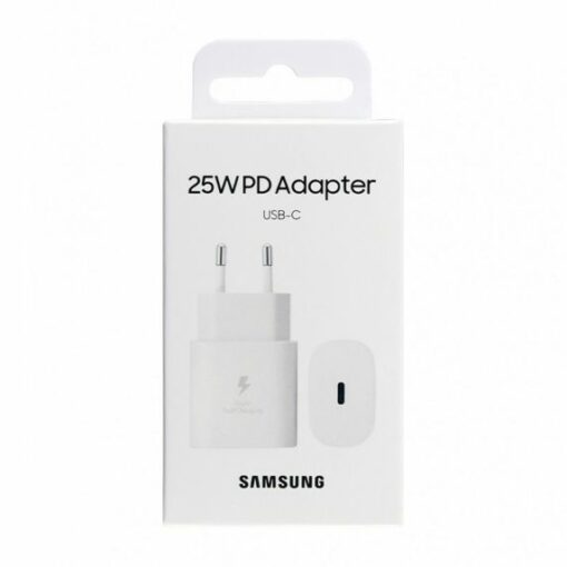 Samsung Laddare med Snabbladdning USB C 25W Adapter Vit