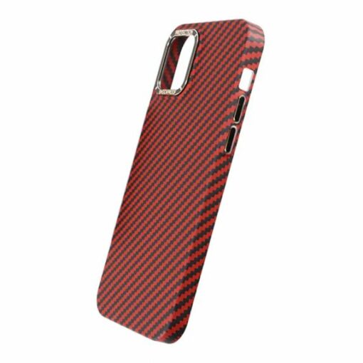 Kolfiber Skal iPhone 12 Pro Max - Röd