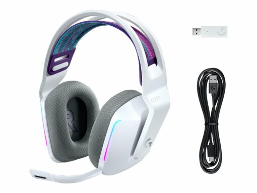 Logitech G G733 LIGHTSPEED Wireless RGB Gaming Headset Trådløs Headset Hvid