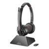 Poly Savi 8220 UC Trådløs Trådløst headset system Sort