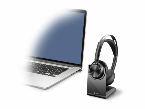 Poly Voyager Focus 2 UC Trådløs Kabling Headset Sort