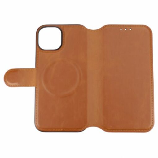 iPhone 15 Plånboksfodral med Magsafe Rvelon Brun