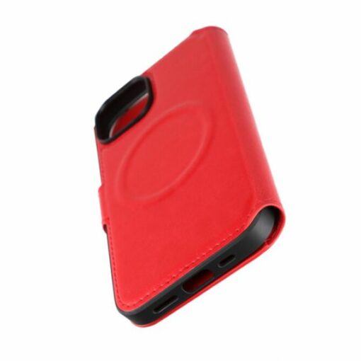 iPhone 15 Plånboksfodral med Magsafe Rvelon Röd