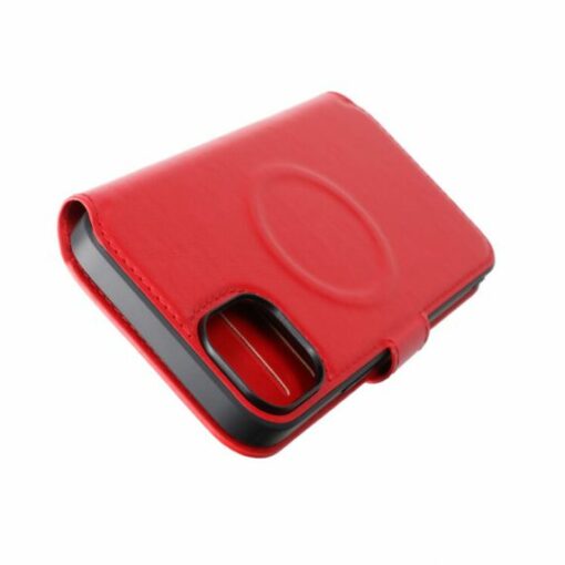 iPhone 15 Plus Plånboksfodral med Magsafe Rvelon Röd