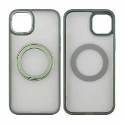 iPhone 15 Plus Skal med MagSafe Stativ Rvelon Grön