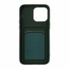 iPhone 15 Pro Max Mobilskal Silikon med Korthållare Grön