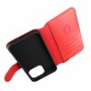 iPhone 15 Pro Max Plånboksfodral Läder Rvelon Röd