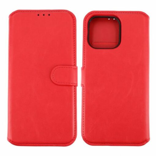 iPhone 15 Pro Max Plånboksfodral Magnet Rvelon Röd