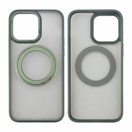 iPhone 15 Pro Max Skal med MagSafe Stativ Rvelon Grön
