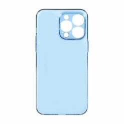 iPhone 15 Pro Mobilskal Ultratunt TPU Blå – vinklad baksida