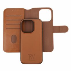 iPhone 15 Pro Plånboksfodral Magnet Rvelon Brun