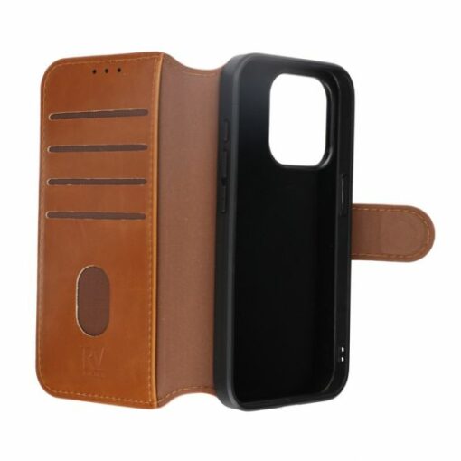 iPhone 15 Pro Plånboksfodral med Magsafe Rvelon Brun