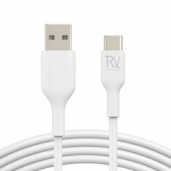 Rvelon USB A till USB C Kabel 1M Vit