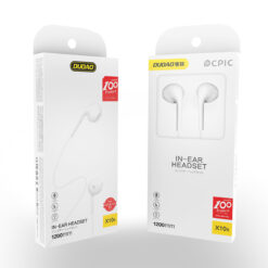 Dudao X10S in ear headphones 3.5mm Jack 1.2m hvid