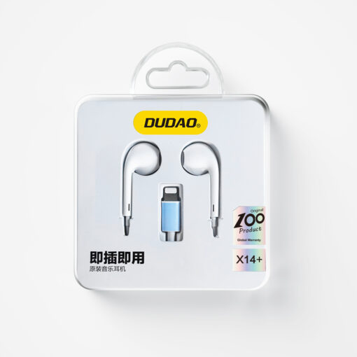 Dudao X14+ In ear headphones with microphone Lightning hvid