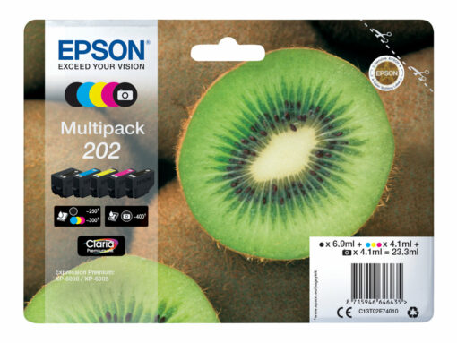 Epson Multipack 202 - Svart/Gul/Cyan/Magenta/Fotosvart C13T02E74010