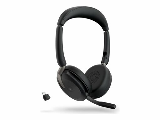 Jabra Evolve2 65 Flex MS Stereo Trådløs Headset Sort