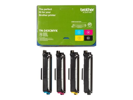 Brother TN 243CMYK Value Pack Sort Gul Cyan Magenta 1000 sider Toner