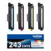 Brother TN 243CMYK Value Pack Sort Gul Cyan Magenta 1000 sider Toner