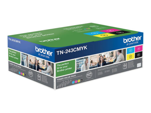 Brother TN 243CMYK Value Pack Sort Gul Cyan Magenta 1000 sider Toner