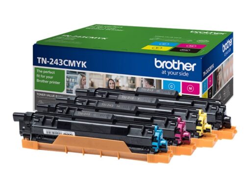 Brother TN 243CMYK Value Pack Sort Gul Cyan Magenta 1000 sider Toner