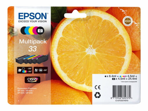 Epson 33 Multipack Bläckpatron - Svart/Gul/Cyan/Magenta/Fotosvart