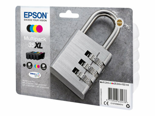 Epson 35XL Multipack Sort Gul Cyan Magenta Blæk C13T35964010