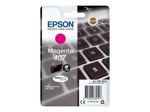 Epson 407 Magenta 1900 sider Blæk C13T07U340