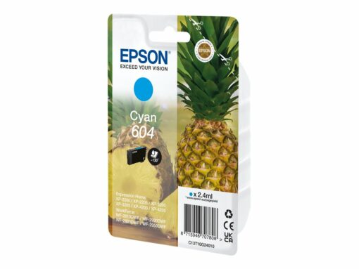 Epson 604 Cyan 130 sider Blæk C13T10G24010