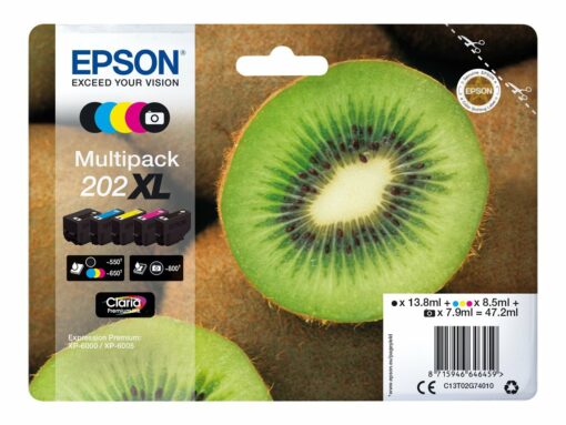 Epson Multipack 202XL Bläckpatron Svart/Gul/Cyan/Magenta/Foto svart