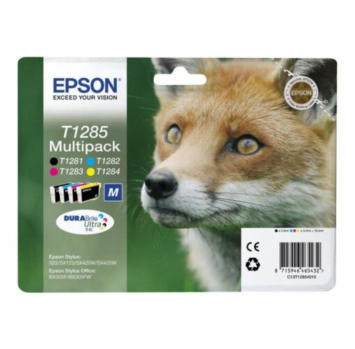 Epson T1285 Multipack Bläckpatroner - Svart/Gul/Cyan/Magenta