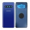 Samsung Galaxy S10 Baksida med tejp och kameraglas Blå