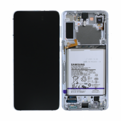 Samsung Galaxy S21 Plus 5G Skärm med LCD Display och Batteri Silver