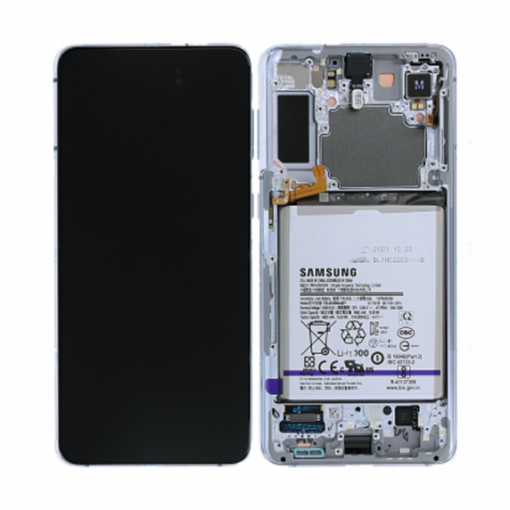 Samsung Galaxy S21 Plus 5G Skärm med LCD Display och Batteri Silver